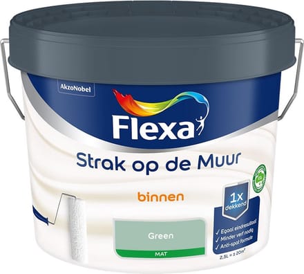 Flexa - Strak Op De Muur Binnen Mat - Green - Mengverf - 2,5 L
