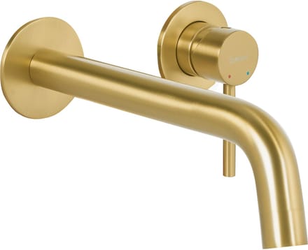 TRAFUL - Wandgemonteerde mengkraan - Goud - Messing