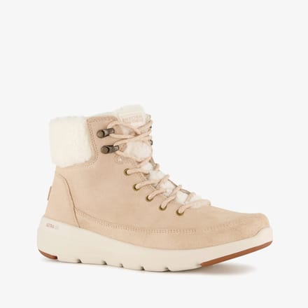 Skechers On-the-GO Glacial suède veterboots beige - Maat 41 - Echt leer