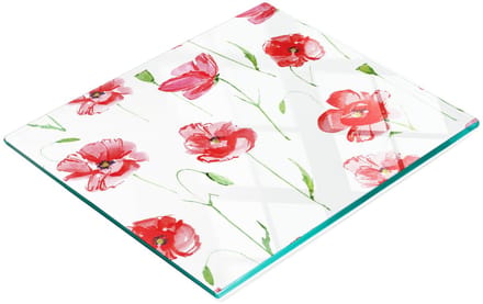 Keuken serveerplank van gehard glas met Maki Graphics 60x52 cm