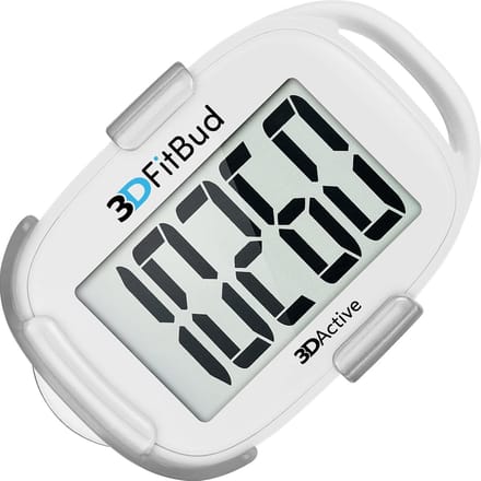 Stappenteller - Activiteitentracker - Dagelijkse stappen tellen - 3D Tri Axis sensor - Groot display - Wit