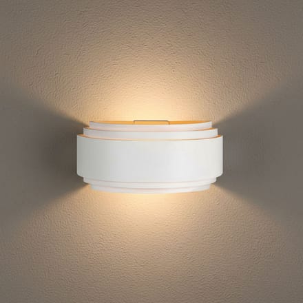 Wandlamp | 30 cm | Sofia/elena | E14 | goud, wit | aluminium, metaal | moderne, design, decoratieve, trendy verlichting