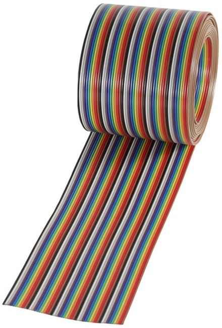 Flachkabel farbig Raster 1,27mm 50 pin 30m