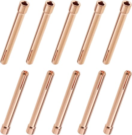 Spantang Tips - Wolfraam Houders - Lassen - Hoge Temperatuur Bestendig - 10 Stuks 2.4mm - Koperkleurig