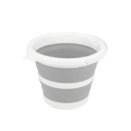 Michelino opvouwbare emmer 5 liter grijs - schoonmaak accessoire.