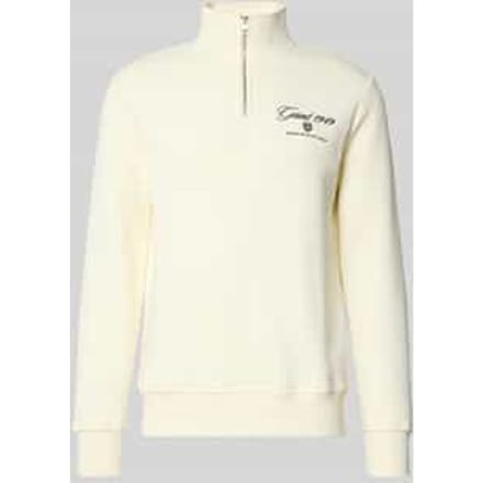 Sweatshirt met opstaande kraag en ritssluiting