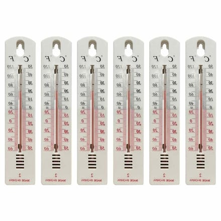 Wandthermometer Vochtmeter - Binnenthermometer Set - Temperatuur Bewaken - Nauwkeurige Sensoren - 6 Stuks - Wit