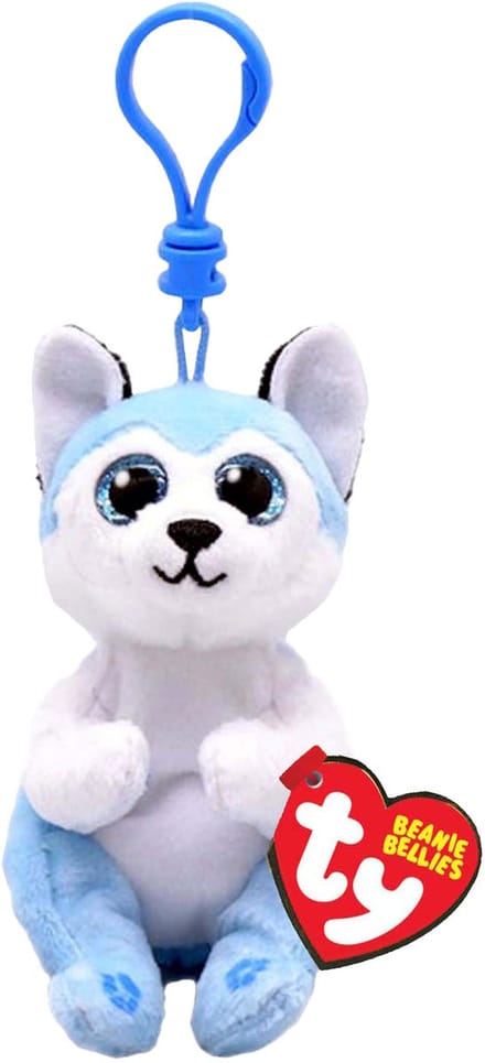 Ty Beanie Babies Husky knuffel sleutelhanger Thunder 10cm.