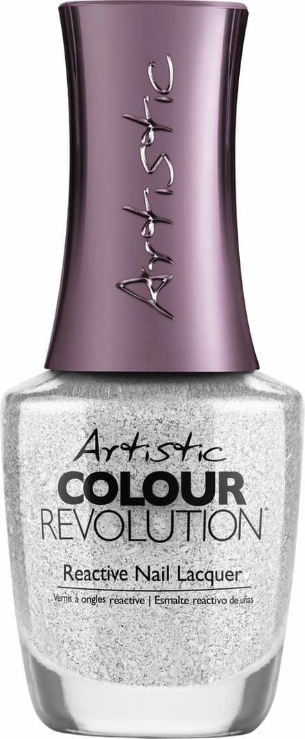 Artistic Nail Design Colour Revolution ' I Make The Rules ' ( Zilver Folie Flakes )