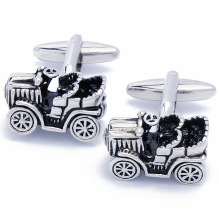 Manchetknopen - Auto Oud Vintage Stijl Zilverkleur