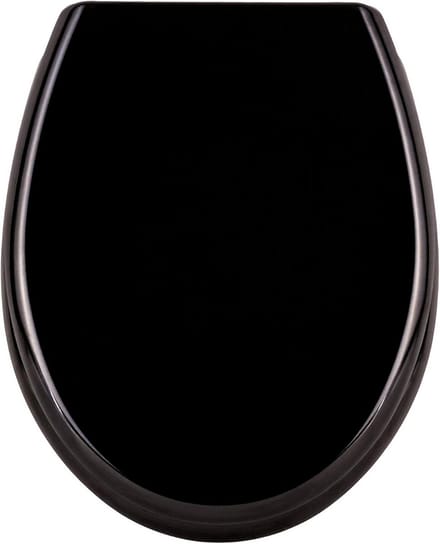 Comfortabele Zwarte Toiletbril Met Softclose En Anti-bacteriële Bescherming