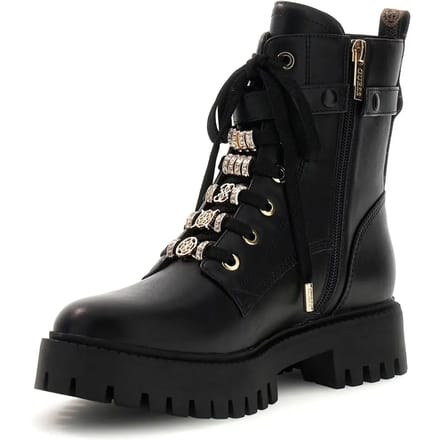 Guess dameslaarzen met veters Ficki zwart