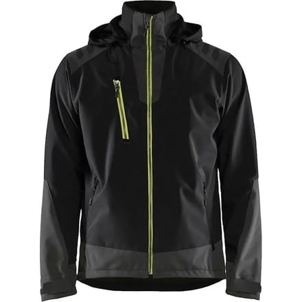 Blaklader Softshell jack 4749-2513 - Zwart/High Vis Geel - L