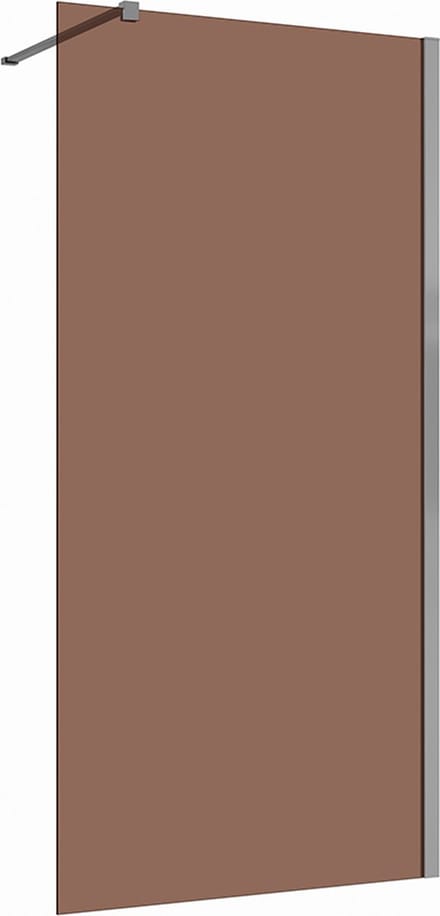 Inloopdouche 80x200 8mm Nano glas chroom serie Silvio bronsglas