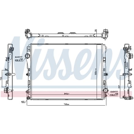 Radiator, motorkoeling NISSENS 606301