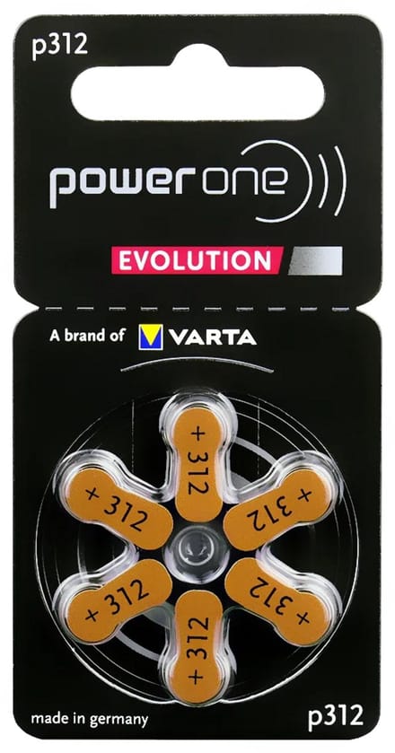 Varta Power One Evolution - Gehoorapparaat batterijen - P312 - 6 stuks