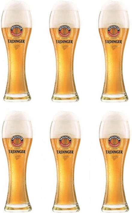 Erdinger Weizen Bierglazen - 33cl - 6 stuks