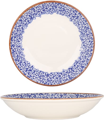 By Bone Diepbord - Edera Cobalt - Porselein - 23 cm (1000cc) - set van 6