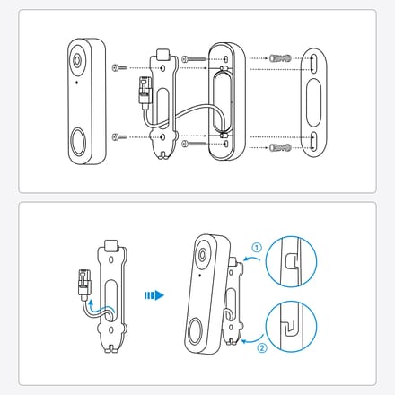 Reolink D340P-B Bedrade PoE-deurbel - 2K+ 5 MP - 180° Breed Zicht - Slimme Detectie, 2-richtingsgesprek, Geen Maandelijkse Kosten, Snel Antwoord