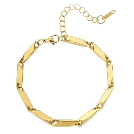 Heren goudkleurige schakel armband met verstelbare sluiting