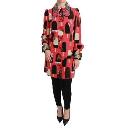 Dolce & Gabbana Roze Dames Jurk met Roosjes en Pailletten