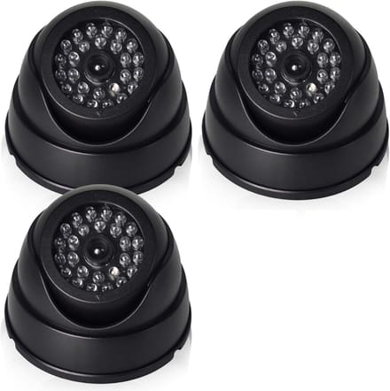 Dummy Camera Set - Nep Beveiligingscamera - Afschrikken Inbrekers - Knipperende LED - 2 stuks - Zwart