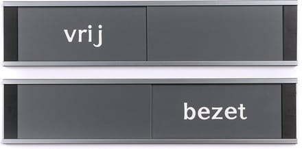 Schuifbord Vrij-Bezet - 255 mm x 57 mm - Grijs - Promessa-Design.