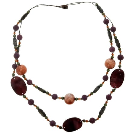 Behave - Lange ketting donkere kleuren - 88,5 cm