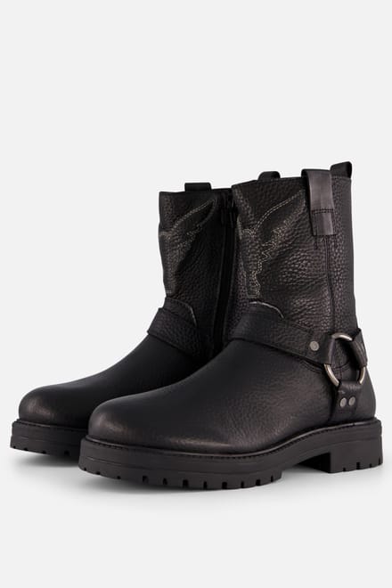 Vingino Vingino Carice Biker boots zwart Leer
