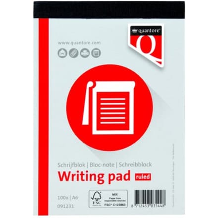 Schrijfblok Quantore A6 lijn 100vel 60 gr | 1 stuk