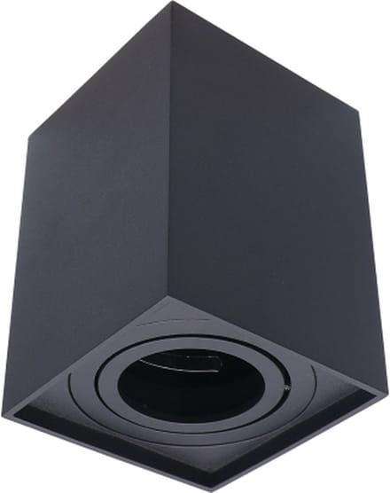 Xtra Warm Led-Opbouwlamp-GU10-vierkant-80x80x80-zwart