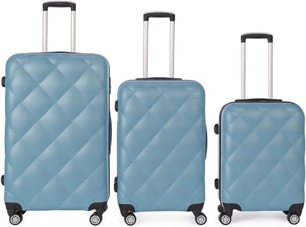 Harde Koffer - Reiskoffer - Veilig Reizen - Waterafstotend - 53 x 35 x 23 cm - IJzig Blauw