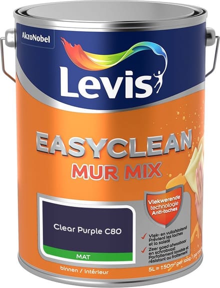 Levis - Easyclean Mur Mat Mix - Clear Purple C80 - Mengverf - 5 L