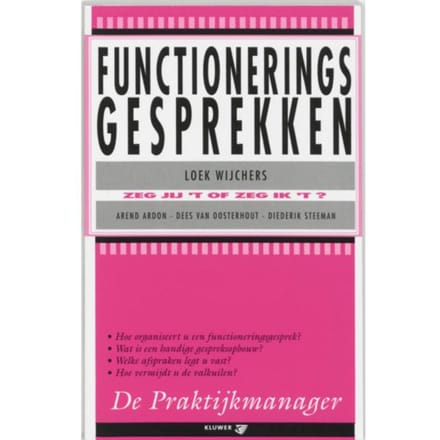 Functioneringsgesprekken - De Praktijkmanager - L. Wijchers