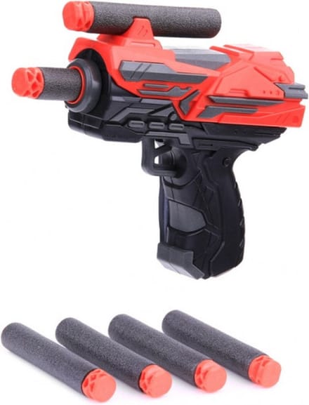 Johntoy Shotgun Foam Blaster Pistool 15 Cm Rood