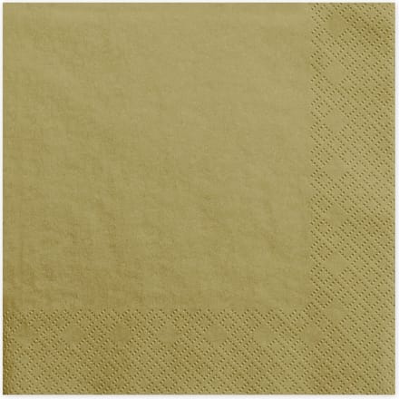 PartyDeco - Servetten Goud - 33 x 33 cm