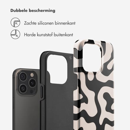 Selencia Hoesje - Geschikt voor Apple iPhone 15 Pro - Backcover - Art Wave Black