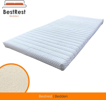 Traagschuim Topdekmatras - Tencel Hoes - Nasa Traagschuim - 7cm dik - Ergonomisch - 80x210cm - Bestrest Bedden®