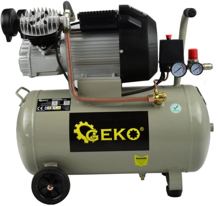 GEKO 50L luchtcompressor - V-Twin - 8 bar - 410 L/min - oliesmering