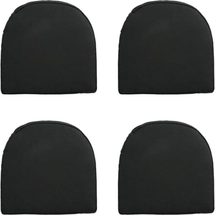 Madison - Zitkussen Wicker York Rib black - Ca. 48x48 cm - Set van 4