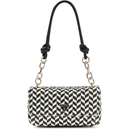 GUESS schoudertas Tessi Flap Shoulder Bag Olive Multi olijfgroen