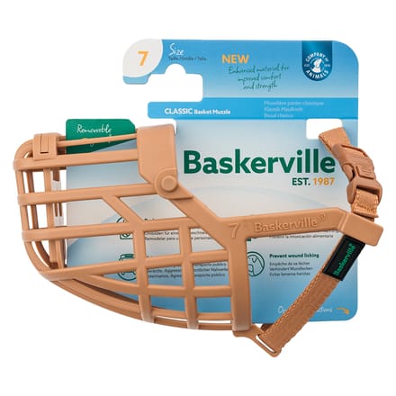 Baskerville Klassieke Muilkorf Beige Maat 7 Hond