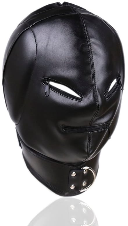 Fixxx - Hood met Ritsjes bij Ogen en Mond - Met Collar - Zwart