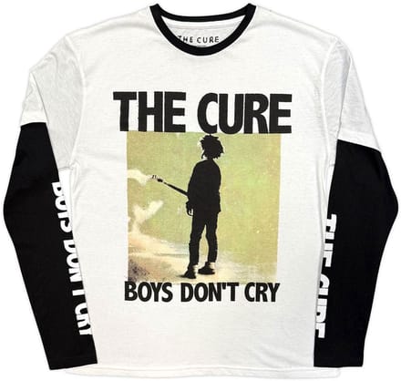 The Cure - Boys Don't Cry Box Longsleeve shirt - XL - Zwart/Wit