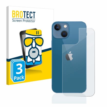 BROTECT - Screenprotector voor Apple iPhone 13 mini (Achterkant) - Folie Beschermfolie Beschermglas matte 3 Stuks