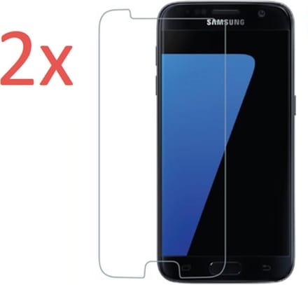 2x Screenprotector geschikt voor Samsung Galaxy S7 - Tempered Glass Screenprotector Transparant 2.5D 9H (Gehard Glas Screen Protector)