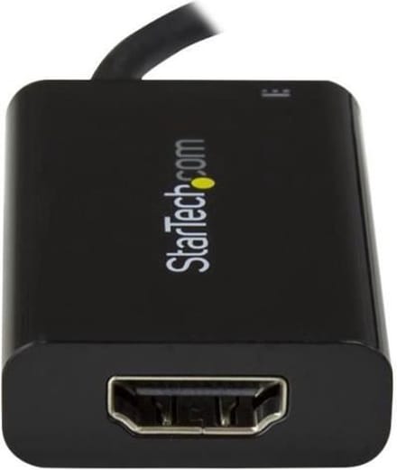 StarTech.com USB-C to 4K HDMI Adapter - 60 Watt USB Power Delivery - Black - external video adapter - black