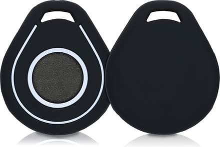 kwmobile Key Fob Cover for Harley Davidson Motorcycle Key Cover - Silicone Protective Case in Black / White - Soft Motorcycle Key Shell