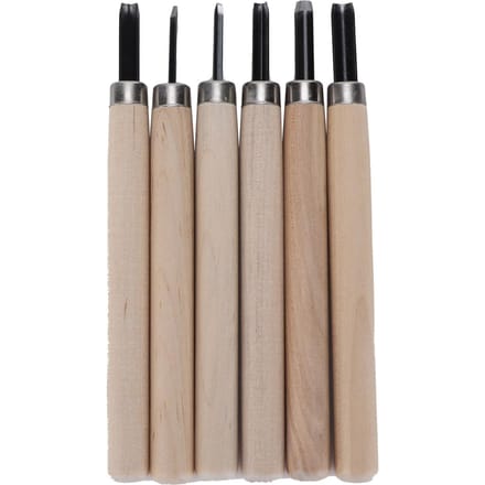 6 Stuks Houtsnijmes Set Beginners Rubberen Stempel Mesjes Staal Beeldhouwmes Set beige