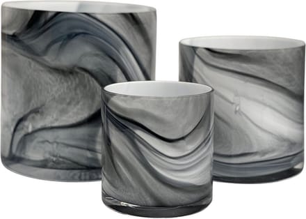 Waxinelichthouder Celtic Marble Ø12 x H12 cm - maat M - Vase the World